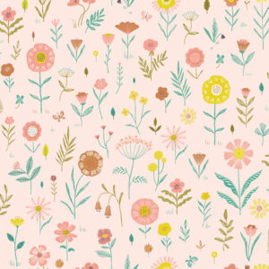 Tela Popelín "Botanist flowers"