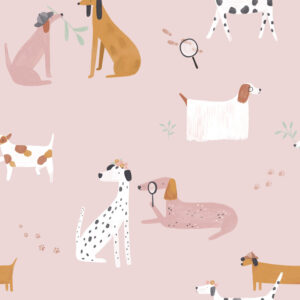 Tela Popelín "Home detectives dogs"