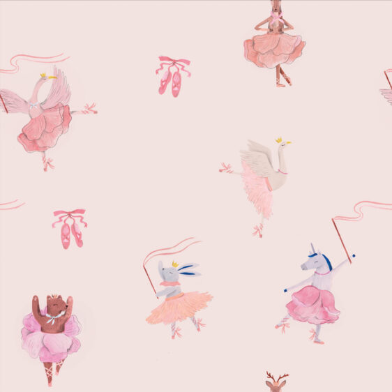 Tela de viscosa "Ballerinas Main"