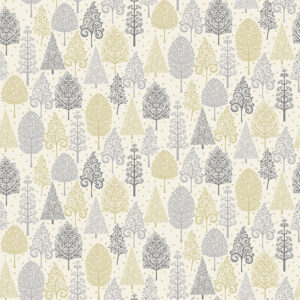 Tela "Árboles navidad gris"