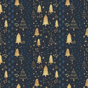 Tela "Árboles y huellas"