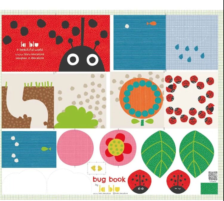 Panel de tela The Book Bug