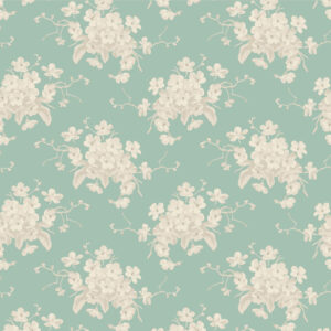 tela tilda "white flower teal sunday brunch"