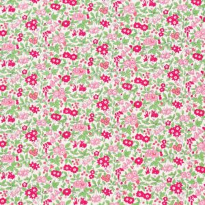 tela liberty "floral fucsia" retal 20cm