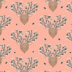 Tela "Ciervo Rosa" - Retal 45cm